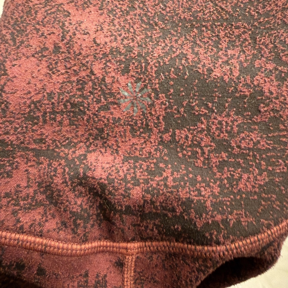 Athleta Elation Glades 7/8 Tights Maroon Patterned Leggings - Picture 7 of 7